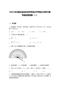 2025年内蒙古自治区初中学业水平考试九年级下数学模拟预测卷（一）（含答案解析）