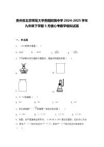 贵州省北京师范大学贵阳附属中学2024-2025学年九年级下学期5月信心考数学模拟试题（含答案解析）