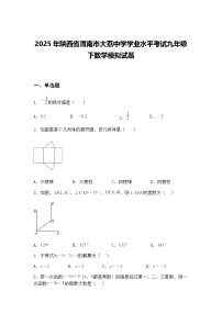 2025年陕西省渭南市大荔中学学业水平考试九年级下数学模拟试题（含答案解析）