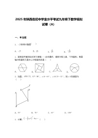 2025年陕西省初中学业水平考试九年级下数学模拟试卷（A）（含答案解析）
