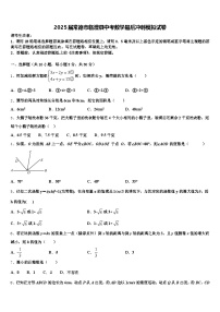 2025届常德市临澧县中考数学最后冲刺模拟试卷含解析