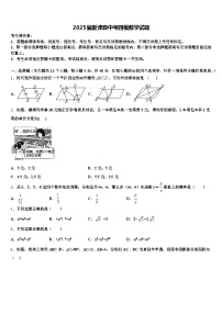 2025届新津县中考四模数学试题含解析