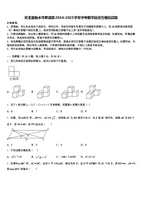 河北省衡水市阜城县2024-2025学年中考数学适应性模拟试题含解析
