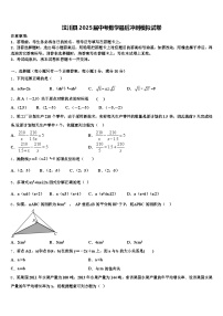 汶川县2025届中考数学最后冲刺模拟试卷含解析