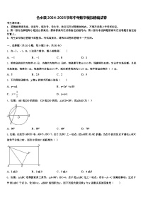 合水县2024-2025学年中考数学模拟精编试卷含解析
