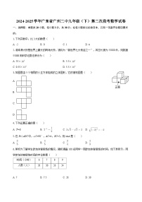 2024-2025学年广东省广州二中九年级（下）第二次段考数学试卷-自定义类型