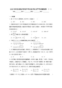 2024-2025学年河北省沧州市九年级下学期初中毕业生学业水平考试数学试题（一）
