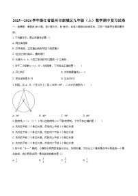 2025—2026学年浙江省温州市鹿城区九年级（上）数学期中复习试卷-自定义类型