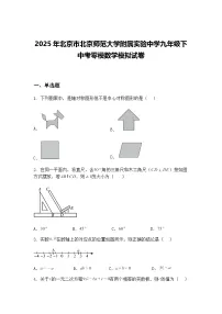 2025年北京市北京师范大学附属实验中学九年级下中考零模数学模拟试卷（含答案解析）