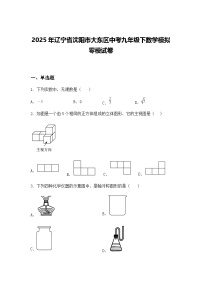 2025年辽宁省沈阳市大东区中考九年级下数学模拟零模试卷（含答案解析）
