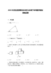 2025年河北省邯郸市永年区九年级下中考数学模拟摸底试卷（含答案解析）