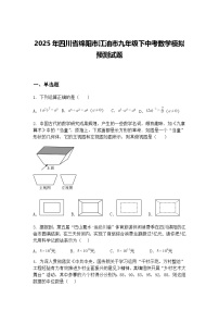 2025年四川省绵阳市江油市九年级下中考数学模拟预测试题（含答案解析）