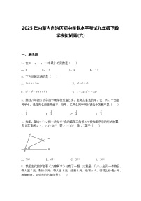 2025年内蒙古自治区初中学业水平考试九年级下数学模拟试题(六)（含答案解析）