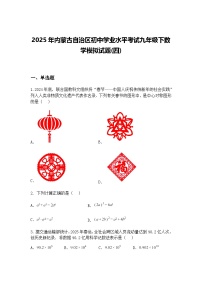 2025年内蒙古自治区初中学业水平考试九年级下数学模拟试题(四)（含答案解析）