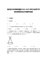重庆育才中学教育集团2024-2025学年九年级下学期全真模拟自主作业数学试题（含答案解析）