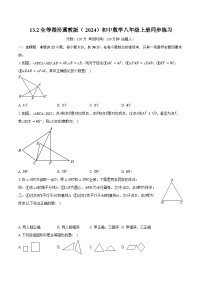 初中数学冀教版（2024）八年级上册（2024）第十三章 全等三角形13.2 全等图形优秀当堂检测题