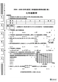 河北省邯郸市武安市团城中学2024—2025学年下学期七年级数学期末调研试题