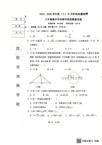 辽宁省 沈阳市实验学校2025-2026学年八年级上学期10月月考数学试题