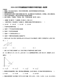 2024-2025学年福建省南平市建阳市中考数学最后一模试卷含解析