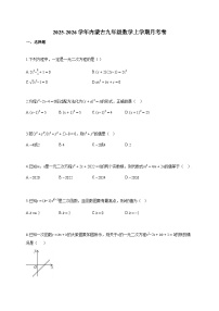 2025~2026学年内蒙古九年级数学上册月考卷（含答案）