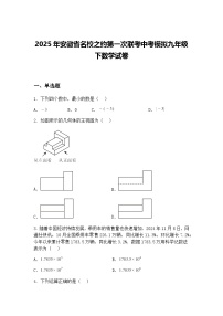 2025年安徽省名校之约第一次联考中考模拟九年级下数学试卷（含答案解析）