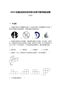 2025年湖北省武汉市中考九年级下数学模拟试卷（一）（含答案解析）