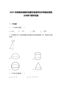 2025年陕西省咸阳市秦都区电建学校中考模拟预测九年级下数学试题（含答案解析）
