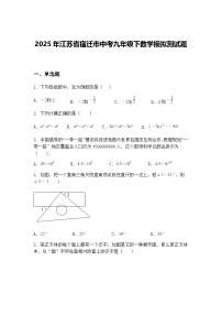 2025年江苏省宿迁市中考九年级下数学模拟测试题（含答案解析）