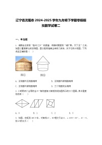 辽宁省沈阳市2024-2025学年九年级下学期零模模拟数学试卷二（含答案解析）