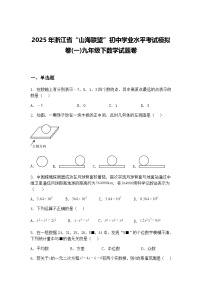 2025年浙江省“山海联盟”初中学业水平考试模拟卷(一)九年级下数学试题卷（含答案解析）