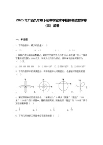 2025年广西九年级下初中学业水平模拟考试数学卷（三）试卷（含答案解析）