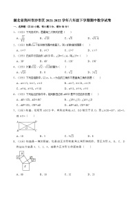 湖北省荆州市沙市区2021-2022学年八年级下学期期中考试数学试卷