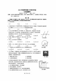 广西壮族自治区 南宁市天桃实验学校2025-2026学年九年级上学期10月月考数学试题