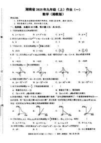 湖南省娄底市娄星区2025-2026学年九年级上学期10月月考数学试题