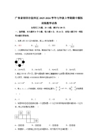 2025~2026学年度广东省深圳市盐田区七年级上学期期中模拟训练数学试卷【附答案】