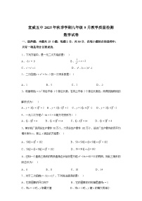 2025~2026学年度云南省曲靖市宣威市第五中学九年级上学期（9月）月考数学试卷【附答案】