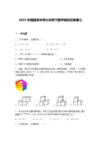 2025年福建省中考九年级下数学模拟仿真卷①（含答案解析）