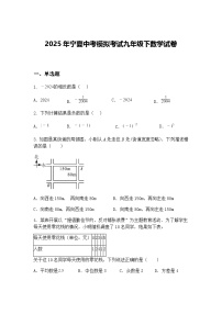 2025年宁夏中考模拟考试九年级下数学试卷（含答案解析）