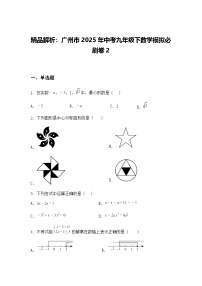 精品解析：广州市2025年中考九年级下数学模拟必刷卷2（含答案解析）