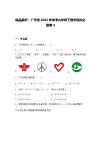 精品解析：广州市2025年中考九年级下数学模拟必刷卷3（含答案解析）