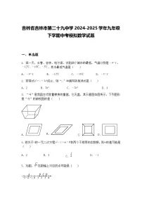 吉林省吉林市第二十九中学2024-2025学年九年级下学期中考模拟数学试题(含答案解析)