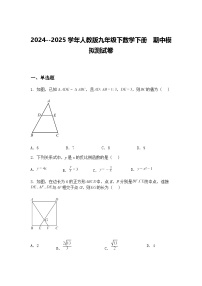 2024--2025学年人教版九年级下数学下册  期中模拟测试卷（含答案解析）