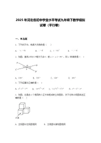 2025年河北省初中学业水平考试九年级下数学模拟试卷(平行卷)(含答案解析)