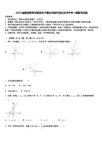 2025届新疆维吾尔新疆生产建设兵团可克达拉市中考一模数学试题含解析