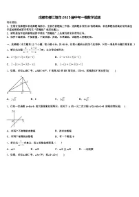 成都市都江堰市2025届中考一模数学试题含解析