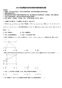 2025年甘肃省平凉市华亭县中考联考数学试卷含解析