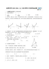 2025年哈尔滨市虹桥中学八年级（上）10月考数学试卷和答案