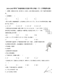 2024-2025学年广东省珠海市文园中学七年级（下）开学数学试卷-自定义类型