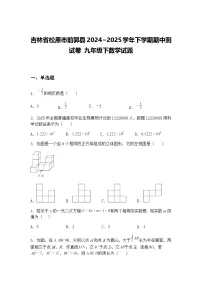 吉林省松原市前郭县2024~2025学年下学期期中测试卷 九年级下数学试题(含答案解析)