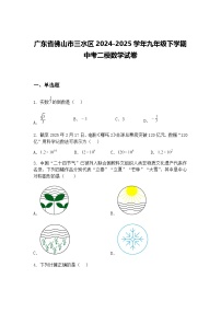 广东省佛山市三水区2024-2025学年九年级下学期中考二模数学试卷（含答案解析）